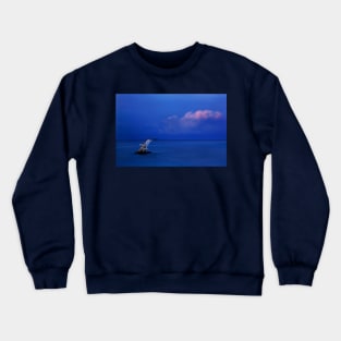 Jump over the horizon or dive into the Aegean Crewneck Sweatshirt